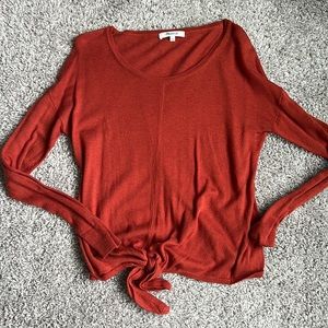 MADEWELL - burnt orange knot top
